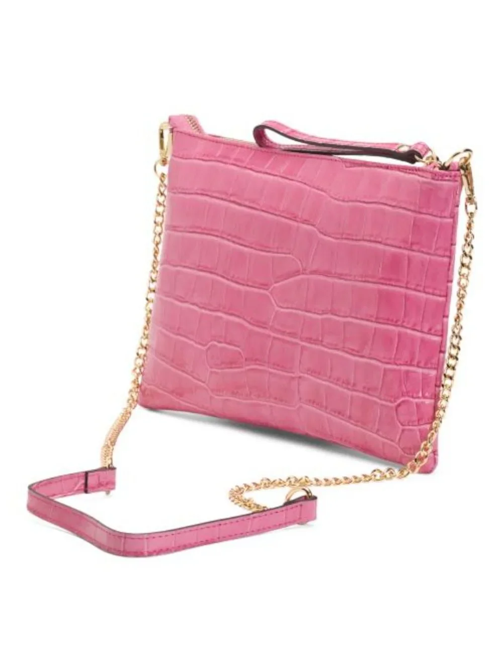 PRATESI Made In Italy Leather Crocodile Pouch Wirstlet